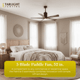 thumbnail image 4 of Matthews Fan Atlas 52-Inch Patricia-5 Ceiling Fan with LED in Bronze/Walnut, 4 of 7