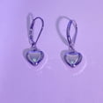 thumbnail image 5 of Heart Dangle Earrings for Women,Silver Dangle Leverback Earrings Hypoallergenic Love Heart Dangle Drop Earrings for Jewelry Gifts, 5 of 6