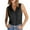 Black, variant on Ahdbta Women's Sleeveless Button Down Shirts Hidden-Button Front Casual Loose Dressy Blouses V Neck Work Tank Tops