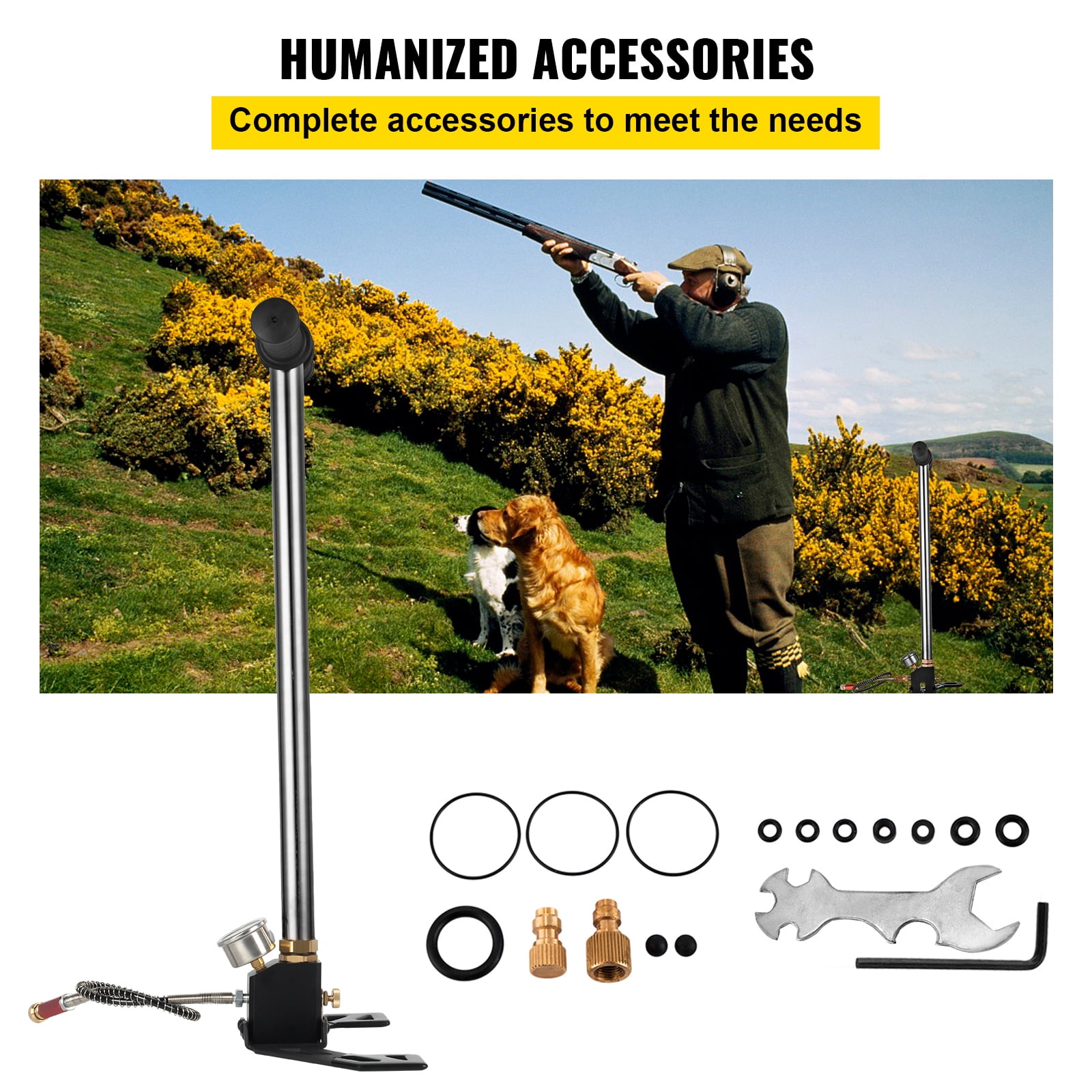 KFFKFF Air Rifle PCP Hand Pump, 4500PSI, Triple-Stage Compression for Efficient Air Filling