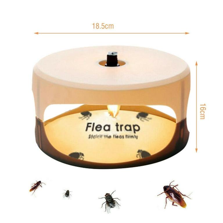 BugMD Termination Station Pest Trapper - Flea Trap with Light and Refills,  Sticky Trap for Ants, Cockroaches, Tick and Flea, Bug Catcher, Roach Trap