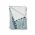 thumbnail image 2 of Forest Soft Flannel Fleece Throw Blanket, Row Iced Red Benches in a Park's Pathway Misty Crystalline in the Weather Forest Photo, Cozy Plush for Indoor and Outdoor Use, 50" x 60", White, by Ambesonne, 2 of 6