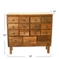thumbnail image 2 of Creative Co-Op Vintage Reclaimed Solid Wood Apothecary Chest or Console Table with 15 Drawers, Natural, 2 of 10