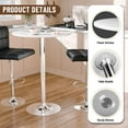 thumbnail image 6 of Furmax Set of 2 Round 23.85” Pub Dining Table White & Sliver, Bar Table for Kitchen, Bar & Living Room, 6 of 7