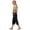 Black, variant on ZLBDYG Linen Capri Pants Girls 2026 Spring Summer Casual Drawstring Side Button Capris Kids Elastic Waist Wide Leg Cropped Shorts