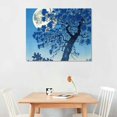 thumbnail image 2 of Orinice  Retro Japanese Blue Cherry Blossom Poster Ohara Koson Cherry Trees In The Moonlight Wall Art Minimalist Women Flower Art Print Aesthetic Decor For Bedroom Or Living Room  20x16in, 2 of 6