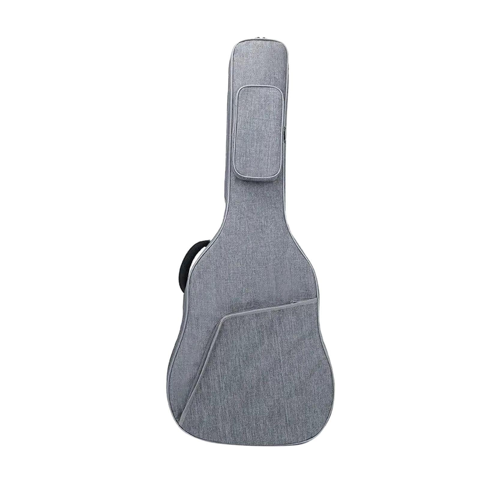Rushawy Electric Gig Bag Waterproof 2 Pockets Professional Padded Soft Case for Electric Gray