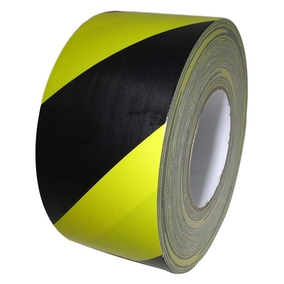 T.R.U. CDT-36 Industrial Grade Duct Tape. Waterproof and UV Resistant. Multiple Colors Available. 60 Yards. (Stripped Black/Yellow, 6 in.)