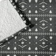 thumbnail image 4 of Bare Home Plush Sherpa Bed Blanket - Fluffy & Soft - Reversible - Lightweight - Throw/Travel, Winter Alpine, 4 of 4