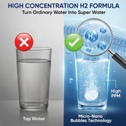 Hydrogen Water Tablets, Fast-Dissolving No Residue H2 Infused Drink Drops for Workout Recovery and Daily Hydration, 120 Count