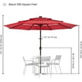 thumbnail image 5 of 9ft Prelit Umbrella 3-Tiered Patio Umbrella with Lights, Cherry Tomato, 5 of 7