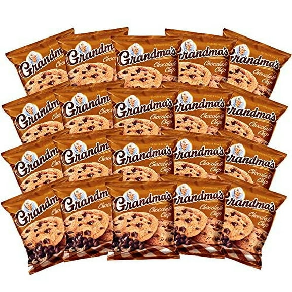 Grandma's Chocolate AF08 Chip Cookies, 2 count package (Pack of 20)