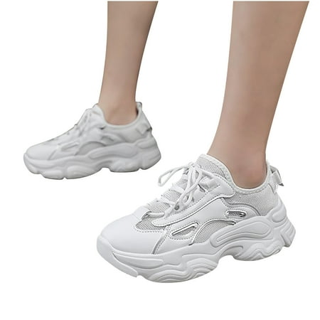 

Sentuca Fashion Women Breathable Mesh Platform Sneakers Casual Old Shoes