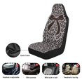 thumbnail image 6 of HUISEFOR Bow Leopard Print Car Seat Covers 2 Pack Breathable Elastic Car Seat Covers Protector, Comfortable, Easy to Installation, Fashion, Universal Fit for SUV Truck Sedan, 6 of 7