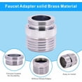 thumbnail image 3 of WWS-Faucet Adapter with Aerator, Garden Hose to Sink Faucet Adapter, Kitchen and Bathroom Faucet Hose Adapter, Sink to Hose Adapter with 3/4" GHT Thread, Brass Chrome, 3 of 4