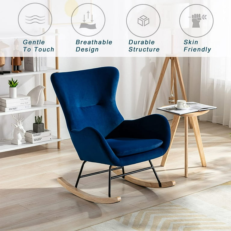 Baby blue best sale velvet chair