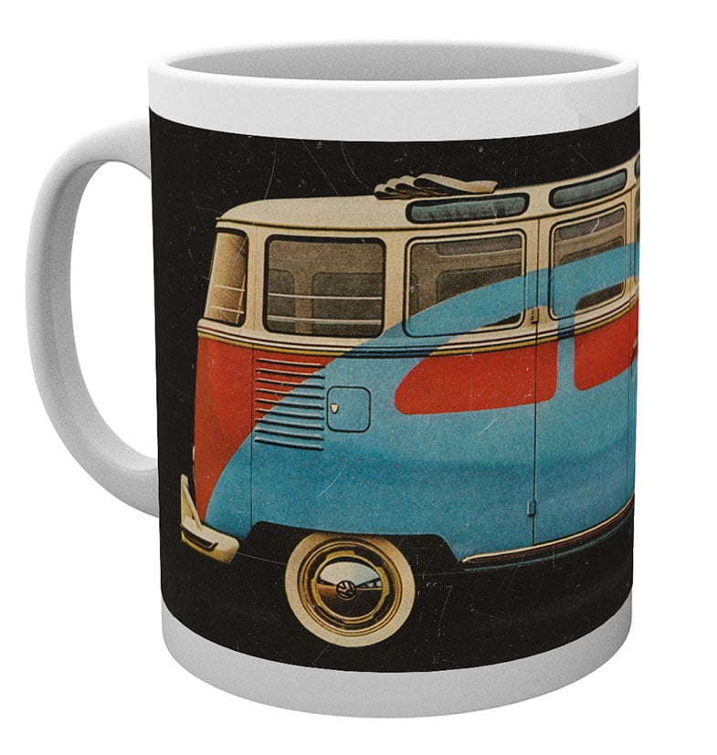 Volkswagen VW Ceramic Coffee Mug / Cup (Retro Camper & Beetle