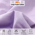 thumbnail image 3 of Lirex King Size Fitted Sheet, 100% Cotton, 300 Thread Count, Light Purple, 3 of 8