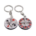 thumbnail image 1 of CIMAXIC Compass Keychains 2pcs Rotating Compass Gift Keychains Cross Key Holder Aircraft Pendant Creative Metal Key Rings Craft Ornaments(1pc Aircraft and 1pc Cross),3.94"X1.18"X0.35", 1 of 5