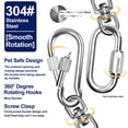 thumbnail image 3 of Câble de Retrait pour Grand Chien pour 300 Lb, Laisse Coureuse de Retrait 35 Pi Robuste Laisse pour Animal de Compagnie Supporte une Résistance à la Rupture de 1000 Lb, Crochets Pivotants Laisse de Chaîne pour Chien pour Cour (Magenta 300 Lb 35 Pi), 3 of 7