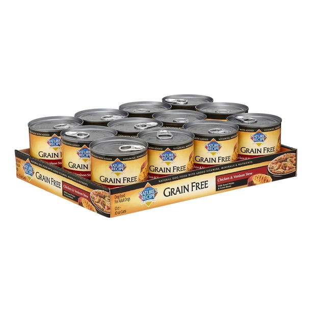 (12 Pack) Nature's Recipe Grain Free Chicken & Venison Stew Wet Dog