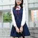thumbnail image 1 of Traje de marinero universitario, uniforme de clase escolar para mujer, uniforme JK para niña suave, chaleco con tapeta en ángulo, vestido y falda para mujer, 1 of 5
