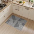 thumbnail image 2 of ODIKA 3'x5' Gray Slate Modern Geometric Abstract Washable Throw Rug Minimalist Angular Shapes with Clean Lines for Entryway, Kitchen, Mudroom, Stain Resistant, Low Profile, Non-Slip, 2 of 7