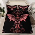 thumbnail image 2 of Manfei Gothic Hippie Bat Bed Sheets, Western Tribal Damask King Sheets, Boho Mandala Flower Sheet Set, Super Cozy Room Decor, 4-Piece, 2 of 7