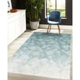thumbnail image 4 of Geometric Decorative Rug, Gradient Color Change Digital Texture Mosaic Triangle Pixel Graphic Print Art, Quality Carpet for Bedroom Dorm and Living Room, 6 Sizes, Blue Grey, by Ambesonne, 4 of 4
