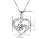 thumbnail image 5 of Collar para mujer, joyería para mujer, collar con colgante de corazón de clavícula de cristal eterno para mujer, pendientes para mujer, 5 of 5