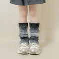 thumbnail image 2 of lnmuld Kids Leg Warmers Knitted Leg Warmers Loose Socks Knee High Leg Warmers for Girls Size:One Size, 2 of 3