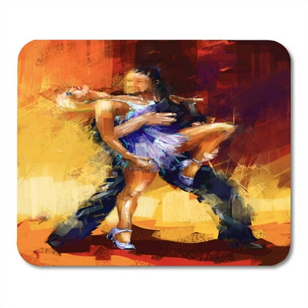 KDAGR Dance Rumba Dancers Digital Painting Modern Salsa Abstract Oil Latin Mousepad Mouse Pad Mouse Mat 9x10