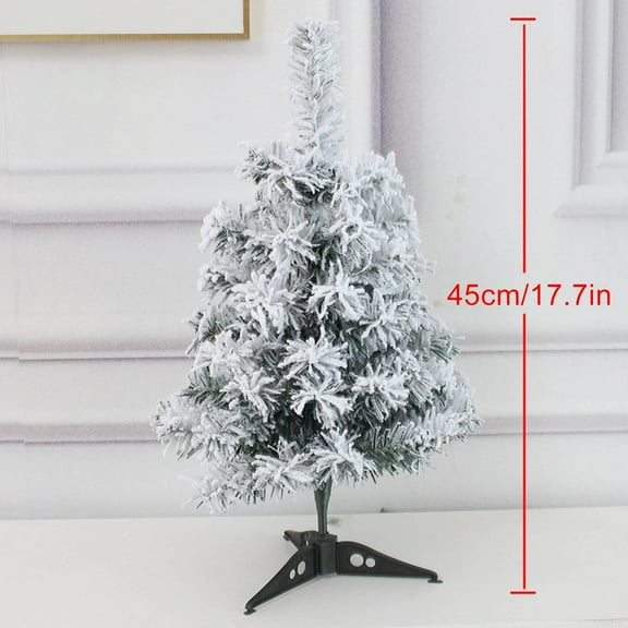 1.5FT Small Christmas Tree Christmas Decorations, 250 Branch Mini Chrismas Tree with Foldable Stand, Artificial Xmas Tree Christmas Decorations for Office, Tabletop, Home, School, Porch, Party Decor