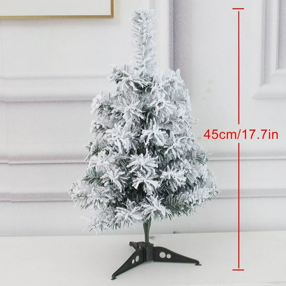 EGNMCR 1.47ft Snow Flocked Christmas Tree - 200 Tips, Premium Hinged Artificial Pines Christmas Tree with White Heavy Snow Flocking, for Home, Office, Party, Christmas Decorations, Easy To Instal