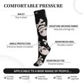 thumbnail image 4 of Picia black white Skull bone Printed Sports Compression Socks - 15-20mmHg Graduated Compression, High-Performance Soft and Breathable Socks for Men and Women, 4 of 5