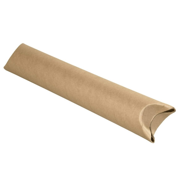 BOX USA BS4024K Crimped End Mailing Tubes, 4" x 24", Kraft (Pack of 15)