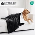 thumbnail image 5 of Imperial Rooms Black Sherpa Fleece Blanket, 2 Pack, Throw Size 50 x 60 Inches, Ultra Soft Reversible Plush Warm Blanket for Bed, Couch & Sofa, All-Season Comfort, 5 of 7