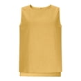 thumbnail image 4 of LVHAOGJOB Camisole pour Femmes Col Rond Hauts Été Sans Manches Couleur Unie Chandails pour Femmes Entraînement, 4 of 7