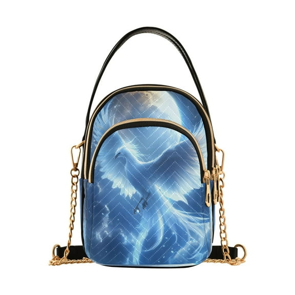 ALAZA Chain Crossbody Bags for Women Phoenix Shoulder Handbag Phone Purse