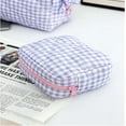 thumbnail image 6 of Ruffle Gingham Cosmetic Case Makeup Bag, Pink, 6 of 8