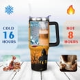 thumbnail image 4 of Black Castle on Halloween 40 Oz Tumbler with Handle Lid and Straw, Stainless Steel Double Walled Vacuum Insulated Cup, Cute Birthday Gifts Tumbler for Women Men Friends, 4 of 7