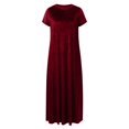thumbnail image 4 of adviicd Robes d'Été pour Femmes Décontractées Plage Robes Printemps Été 2024 Col en V Profond Élégant Nœud Mini Robe Rouge, XXXxxl, 4 of 5