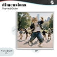 thumbnail image 4 of Stupell Industries Traditional Stylish Cat Dancing in Park White Framed Giclee Art, 17 x 17, by CAD Designs, 4 of 8