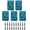 Blue, variant on Wall Mounted Drill Holders Set Of 5 For 18V Cordless Tool Practical ABS Brackets With Secure Storage Space Saving Design
