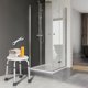 thumbnail image 2 of Silla de baño Ktaxon 7 con altura ajustable, silla de ducha médica, taburete redondo y reposabrazos con ventosa, 2 of 7