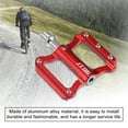 thumbnail image 5 of Unique Bargains 1 Pair Aluminum Alloy Rear Foot Peg Flat Pedal Footrests Red Fit 9/16 Inch Axles MTB Bike Bicycle, 5 of 6
