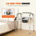 thumbnail image 6 of KFFKFF Bedside Toilet Seat Commode Chair Padded Seat Adjustable Height Raised, 6 of 9
