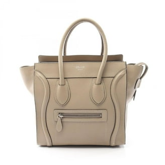 Celine Micro Luggage Handbag with Smooth Gray Calfskin - Walmart.com