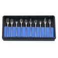thumbnail image 1 of Juego de accesorios para herramientas de molienda de carburo de tungsteno, Lima rotativa, 10 Uds., para tallar perforación, 1 of 8