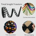 thumbnail image 3 of Halloween Wired Edge Ribbon Bat Spider Web Skull Pumpkin Print Decorative Grosgrain Ribbon for Wreaths DIY Crafts Gift Wrapping Party Decorations Orange Black Holiday Supplies, 3 of 4